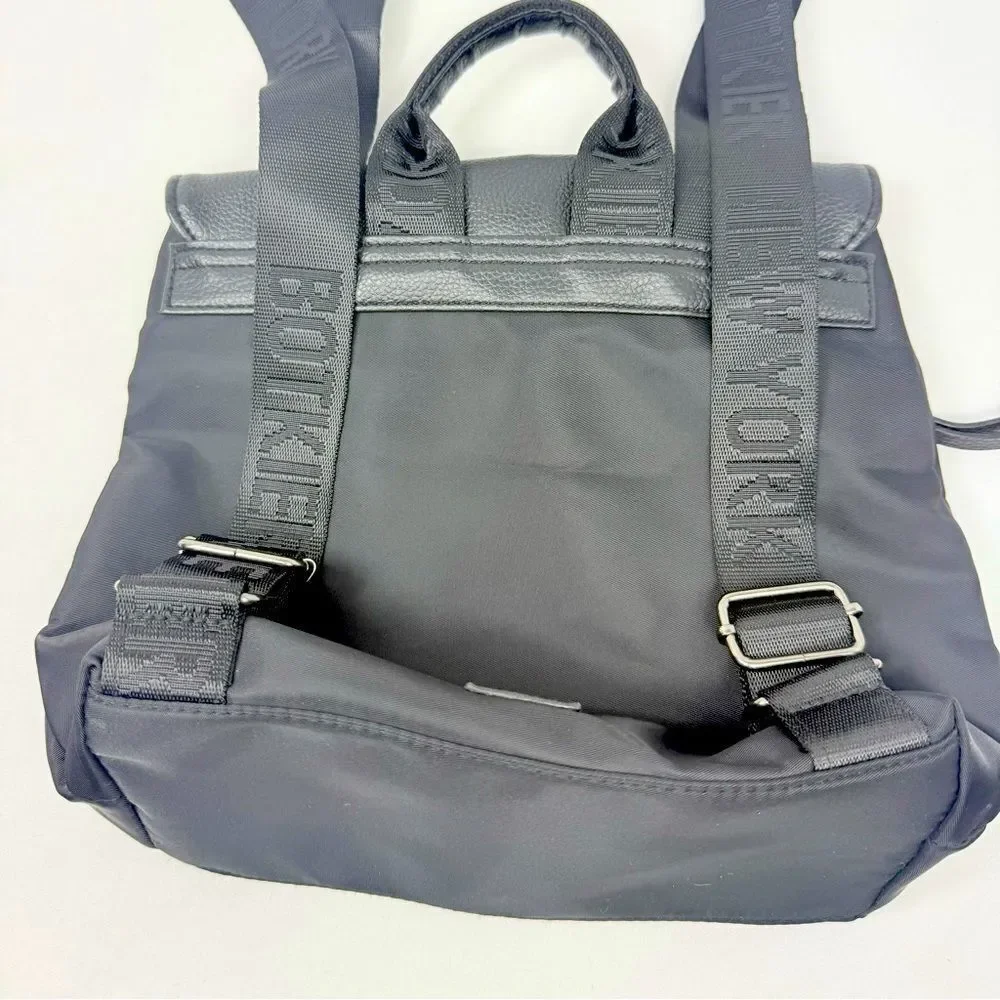 Botkier New York Black Trigger Logo Double Strap Mini Backpack